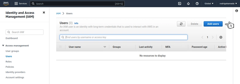 AWS Lambda - 用户