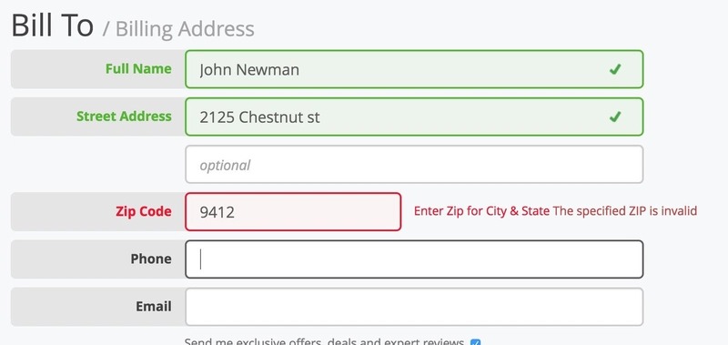 使用彩色边框和背景，以及文本和图标来指示验证成功的表单。