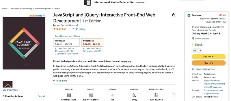 JavaScript 和 JQuery：交互式前端 Web 开发