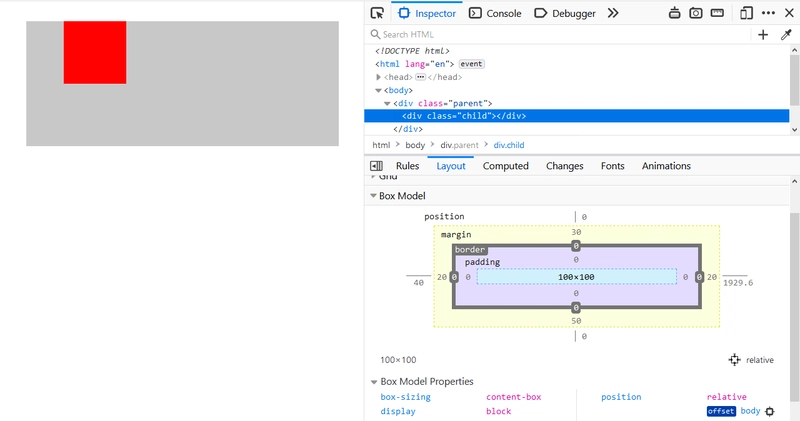 通过 CSS 定位，页面元素向正确的方向移动。