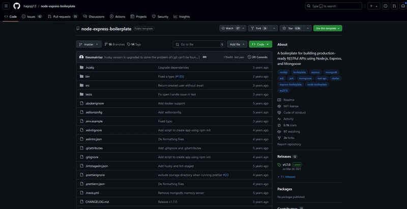 Express.js 样板