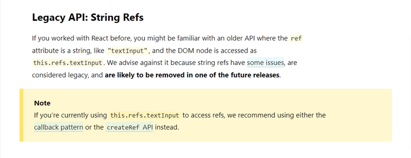 旧版字符串 ref API 用法