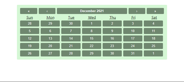 React-Calendar 网格显示