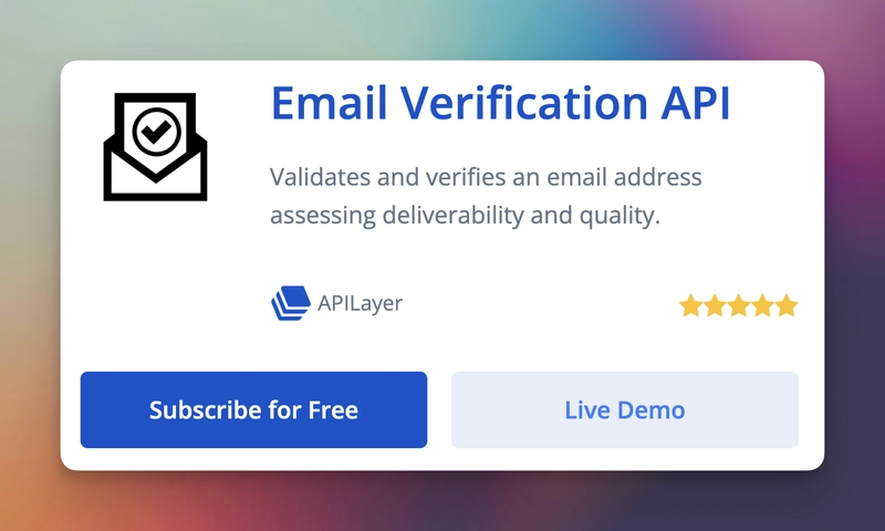 电子邮件验证 API