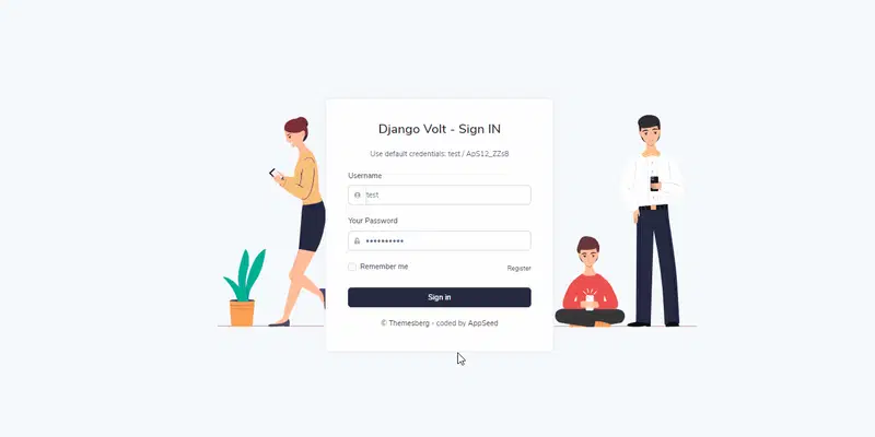 Django 数据表示例 - 由 AppSeed 提供的 Playground 入门示例。