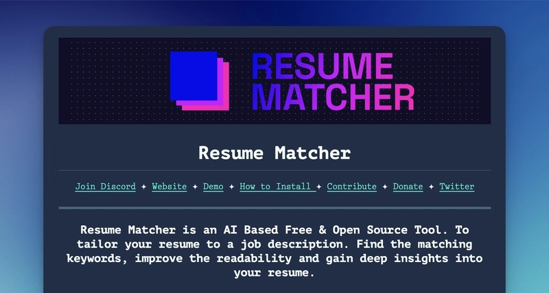 简历匹配器 GitHub