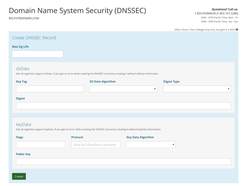 Porkbun.com DNSSec