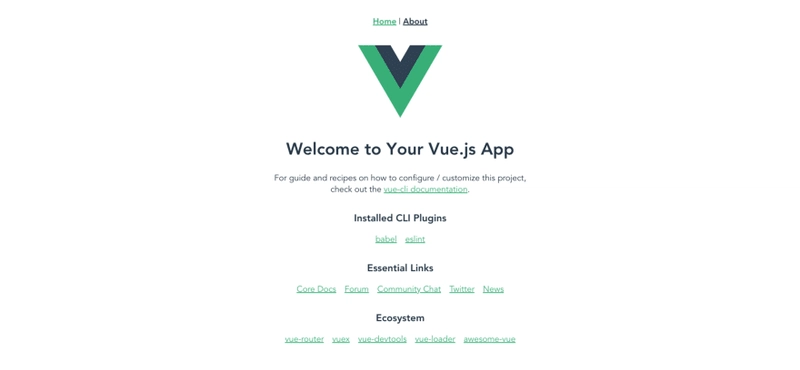 默认 Vue 应用程序。