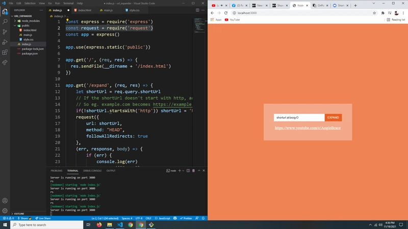 可用的 Node.js URL 扩展器