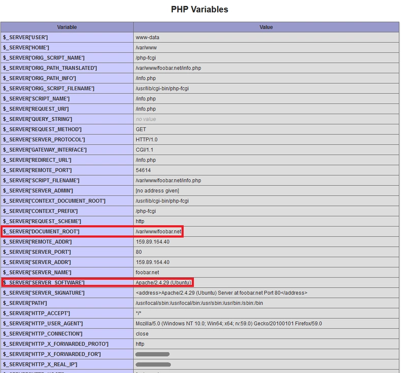 通过 Nginx 查看 Apache 的 phpinfo