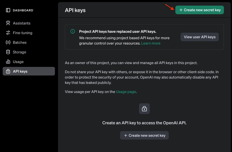 OpenAI 仪表板