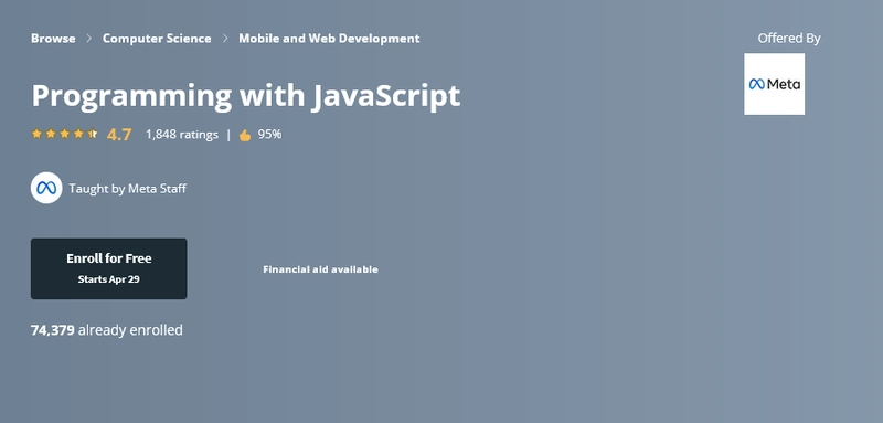 免费的 Coursera 课程来学习 JavaScript