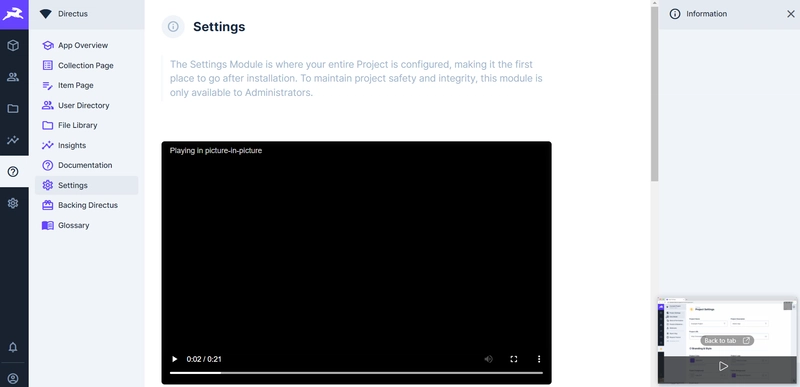 Directus 管理面板用户指南