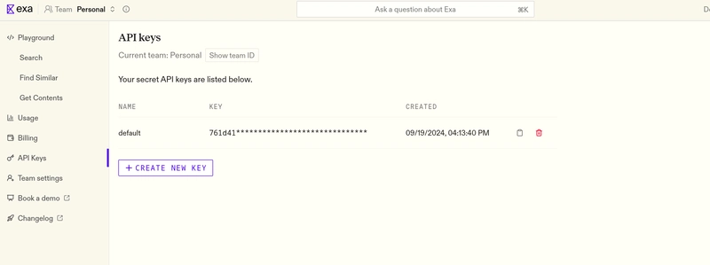 Exa API