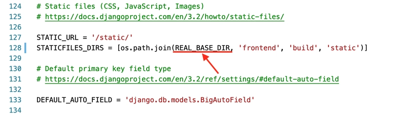 Django React 静态文件路径
