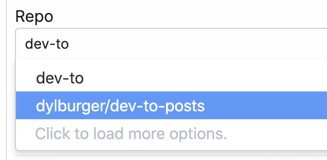 选择 DEV posts repo