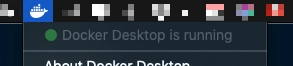 Docker Desktop 正在运行指示器