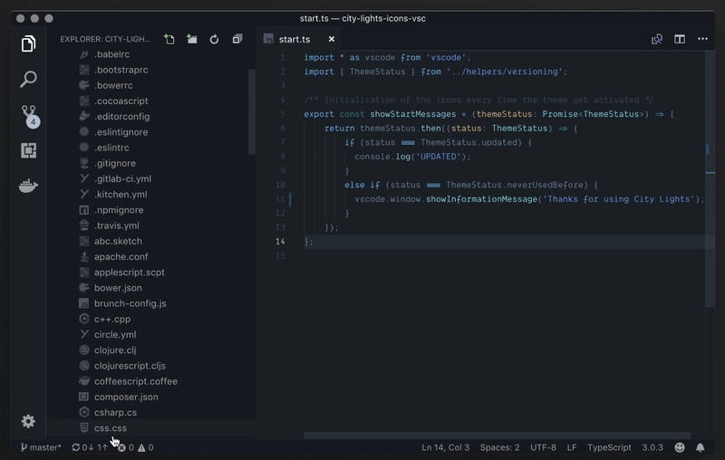 VS Code 的城市之光图标包