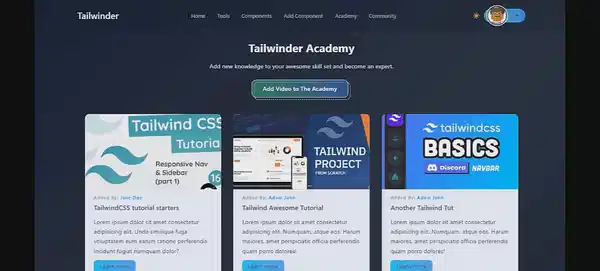 Tailwinder Academy 添加/查看