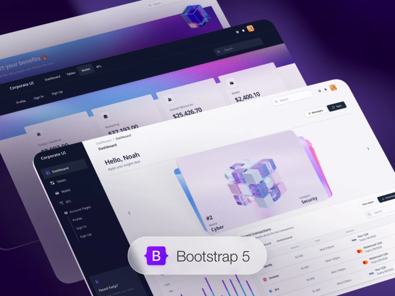 企业 UI 仪表板 - Creative-Tim 提供的开源 Bootstrap 5 模板。