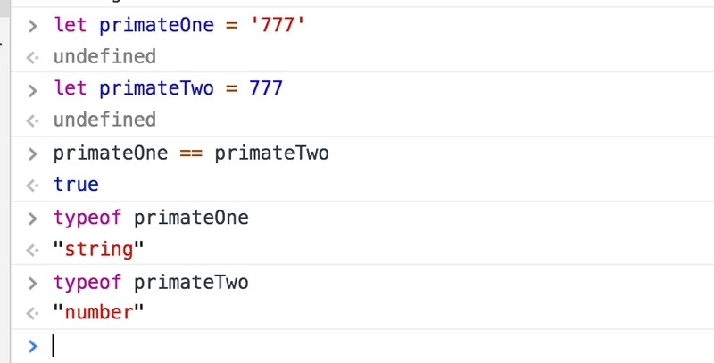 == 与 === 与 typeof