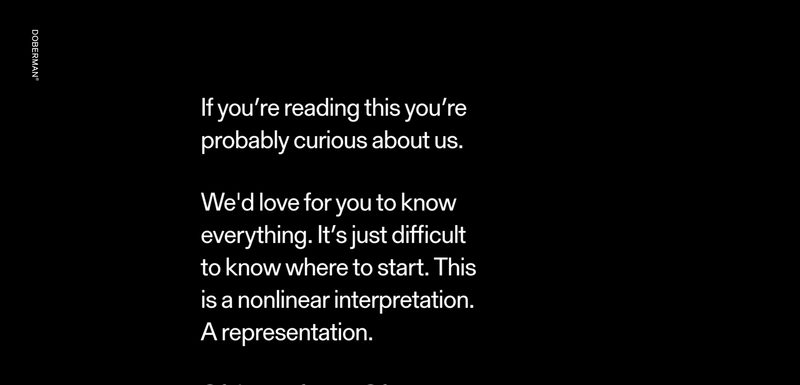黑色背景设计，设计工作室网站示例