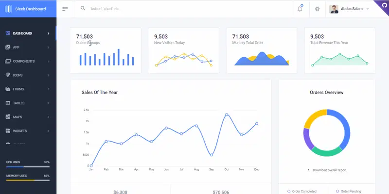 Sleek Dashboard - 开源且免费的管理面板