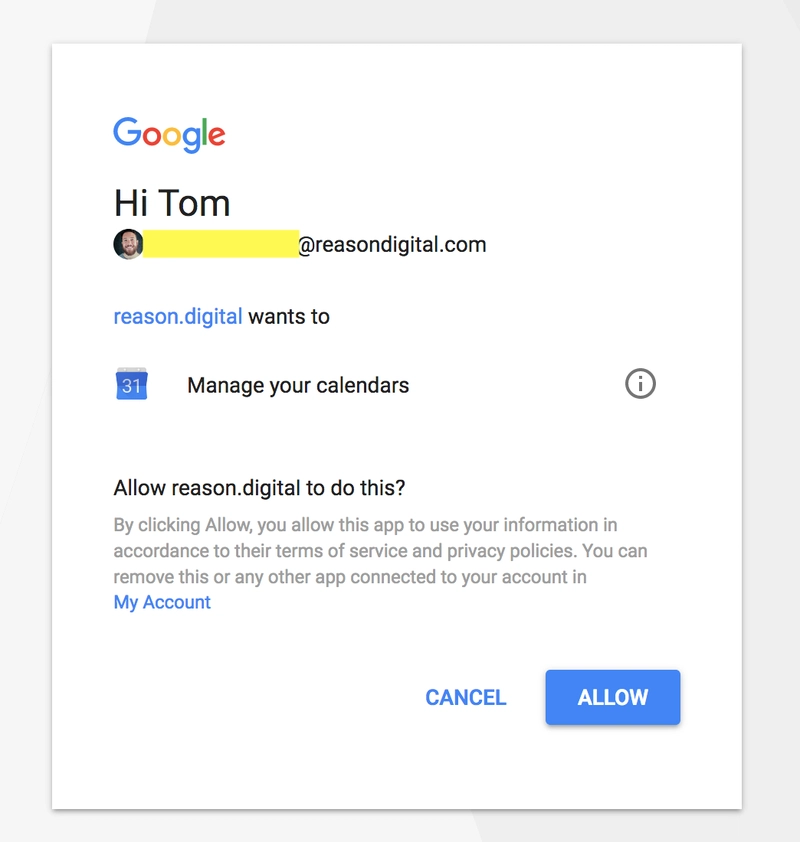 Google 同意书 替代文字