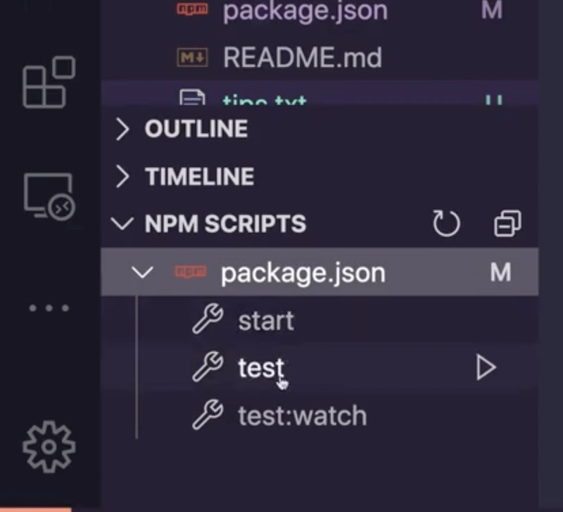 在 Visual Studio Code 中显示 npm 脚本选项卡