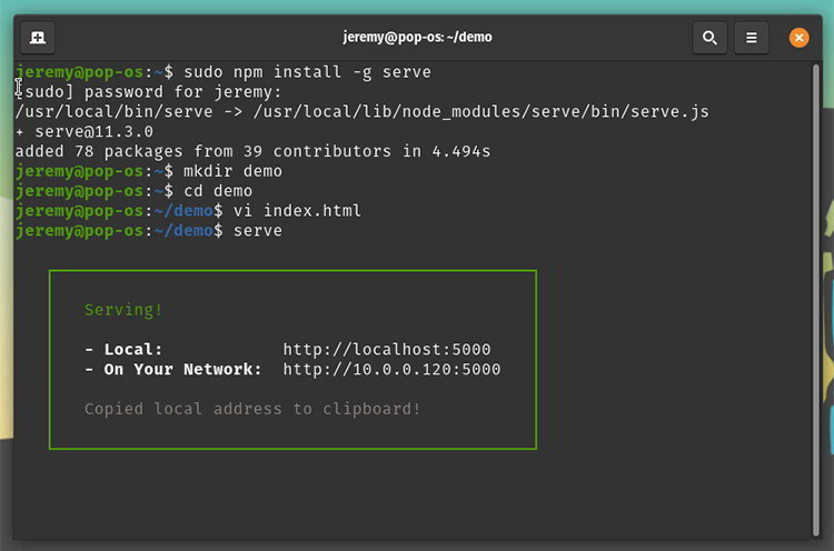 Pop!_OS 前端开发