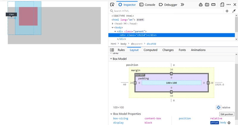 CSS left 属性对页面元素的影响