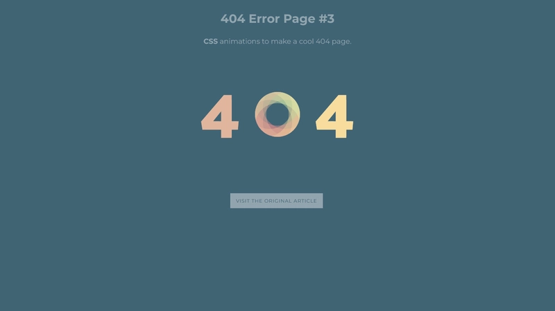 演示图片：404 错误页面 - 前端解决方案