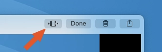 Mac 上的“修剪视频”按钮