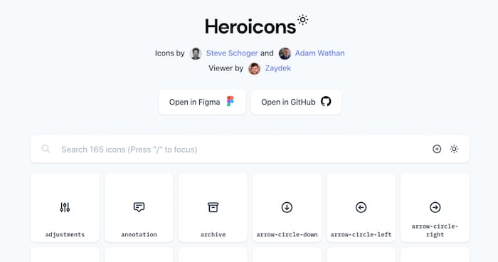 Heroicons 免费图标库