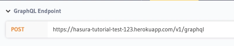Hasura 接口上的 GraphQL 端点