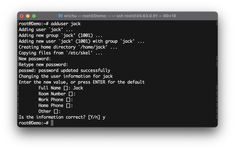 Ubuntu 添加用户