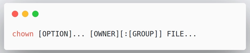 chown 语法