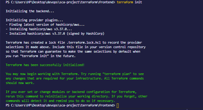 terraform init