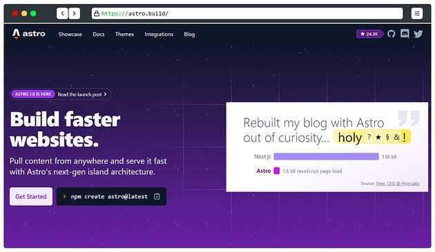 Astro Build 静态网站生成器