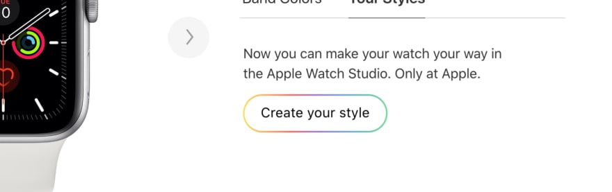 按钮边框上的渐变（apple.com）