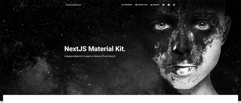 Next.js 模板 - Material Kit React(免费产品)。