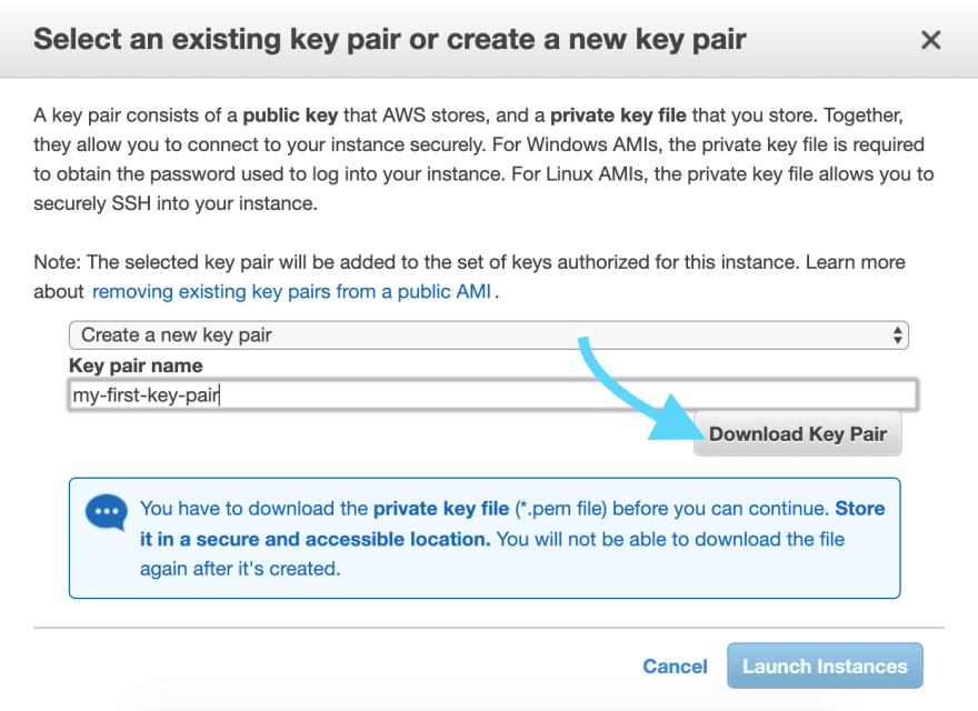 下载新的密钥文件