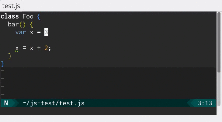 示例 ale linting js 代码