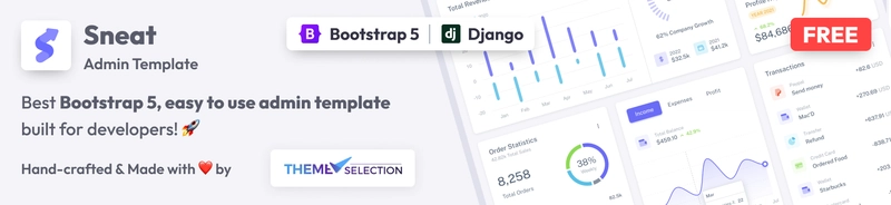 Sneat 免费 Django 管理模板