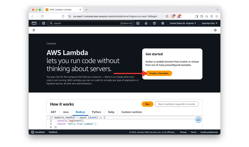 AWS Lambda 主页