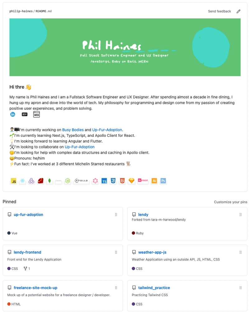 Github 全页