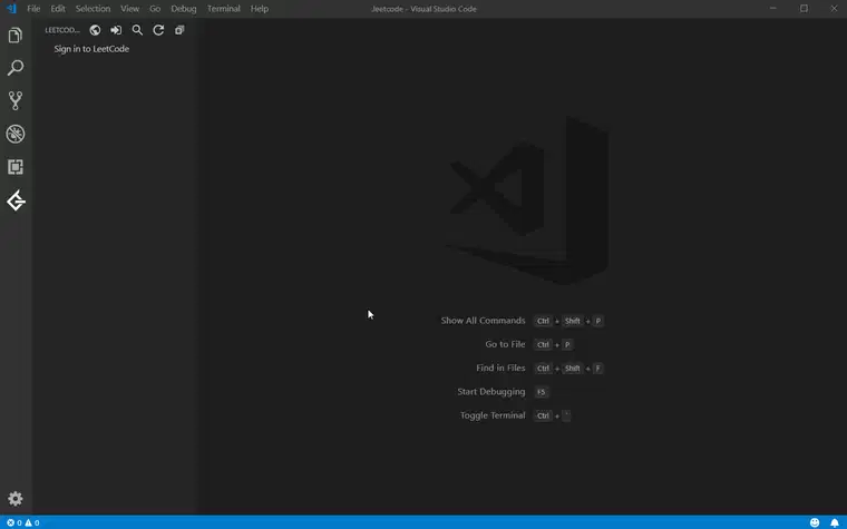 VS Code 上的 LeetCode 演示