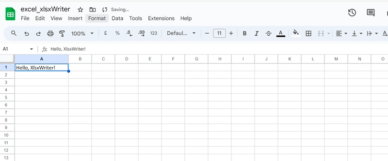 写入 Excel 文件 - XlsxWriter