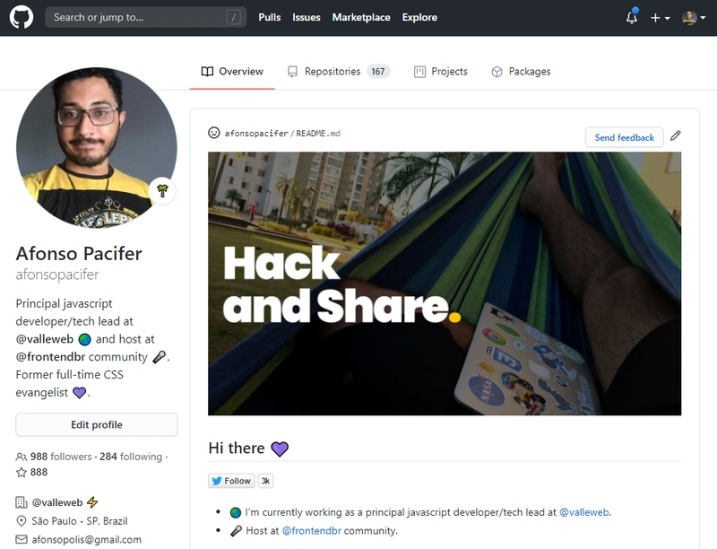 Afonso Pacifer Github 个人资料