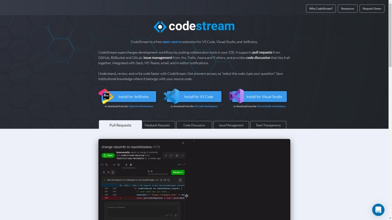 Codestream 是程序员的最佳生产力工具。